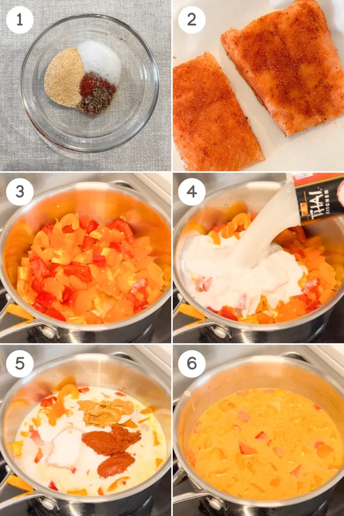 how to make thai red curry salmon