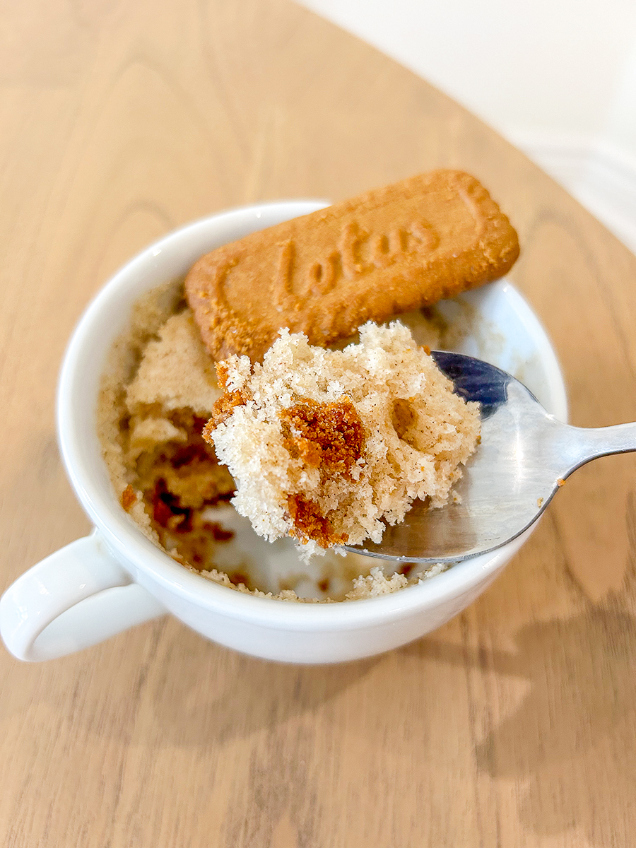 Microwave Biscoff Mug Cake - soyandbutter