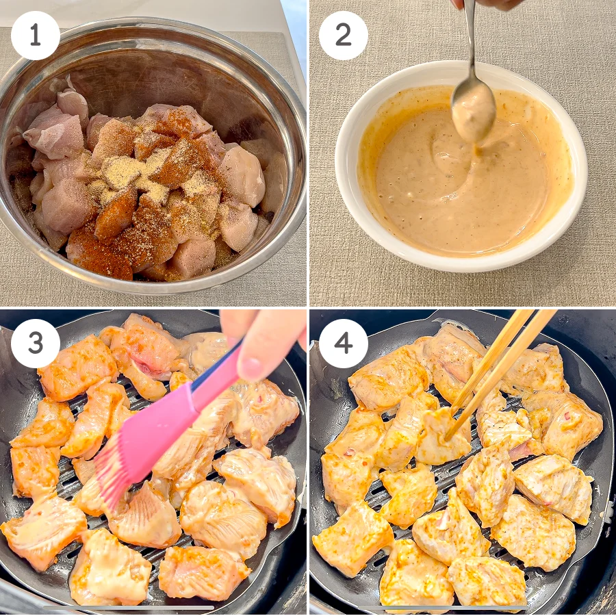 how to make air fryer bang bang chicken