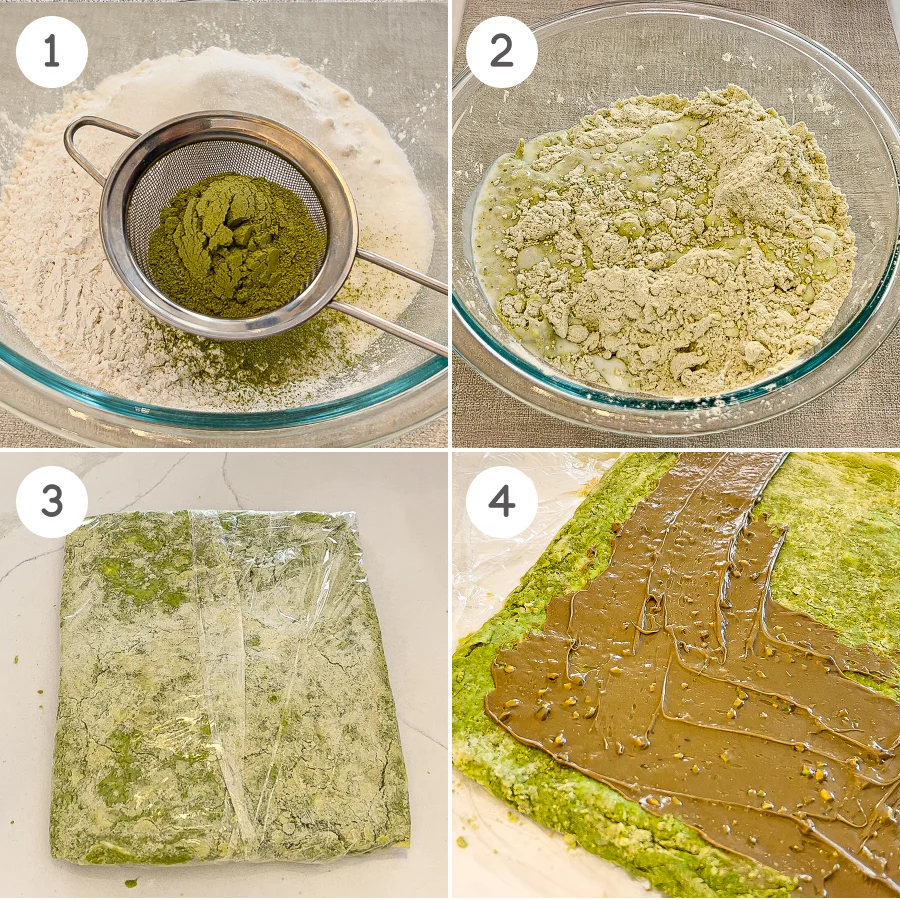 how to make pistachio matcha scones