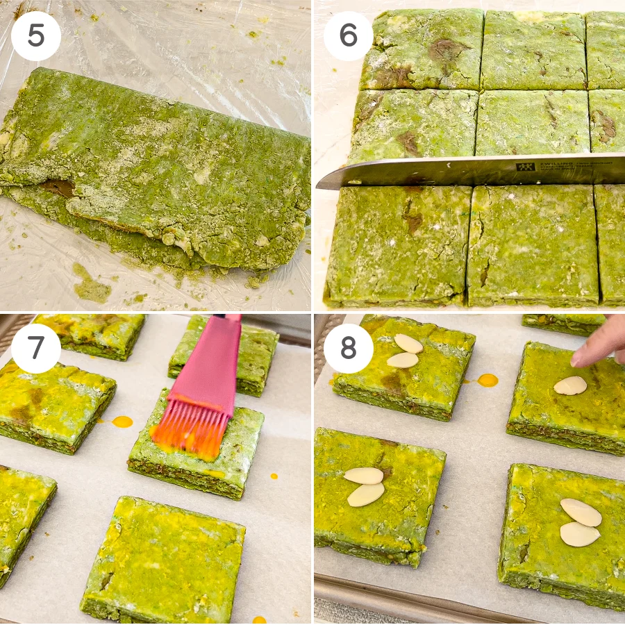 how to make pistachio matcha scones